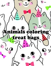Animals coloring treat bags