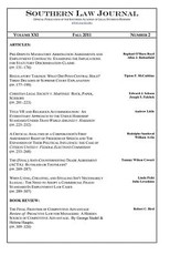 Southern Law Journal, Fall 2011