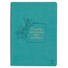 NLT Holy Bible Everyday Devotional Bible for Women New Living Translation Vegan Leather, Teal Debossed