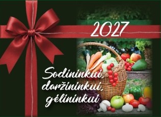 Plėšomas kalendorius sodininkui, daržininkui, gėlininkui 2027 m., dėžutėje