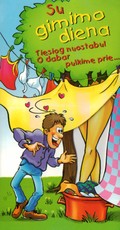 Linksmas dvigubas atvirukas su voku