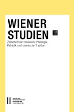 Wiener Studien - Zeitschrift für Klassische Philologie, Patristik und lateinische Tradition, Band 138/2025