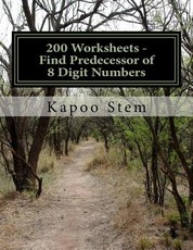 200 Worksheets - Find Predecessor of 8 Digit Numbers