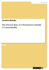 The Present Rate of Urbanisation Globally is Unsustainable
