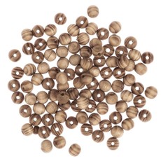 Karoliukai mediniai 10mm 100vnt  light brown