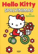 Hello Kitty spalvinimas su lipdukais