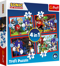 TREFL SONIC 4 dėlionių rinkinys „Sonic“