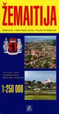 Žemaitija. Žemėlapiai, lankytinos vietos, poilsis ir pramogos. M 1:200 000
