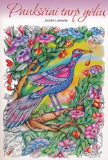 Paukščiai tarp gėlių