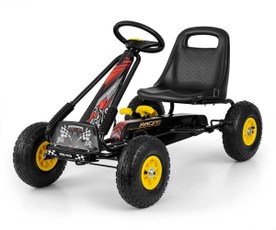 Gokartas su pedalais Thor, juodas