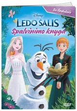 Ledo šalis. Spalvinimas su lipdukais