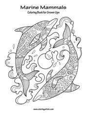 Marine Mammals Coloring Book for Grown-Ups 1