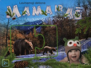 Lavinanti dėlionė „Mama ir aš. Laukiniai gyvūnai“